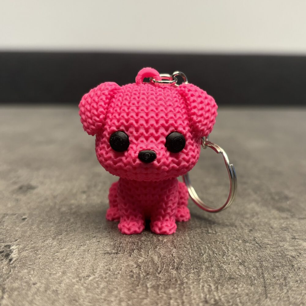 Hund im Strickmuster