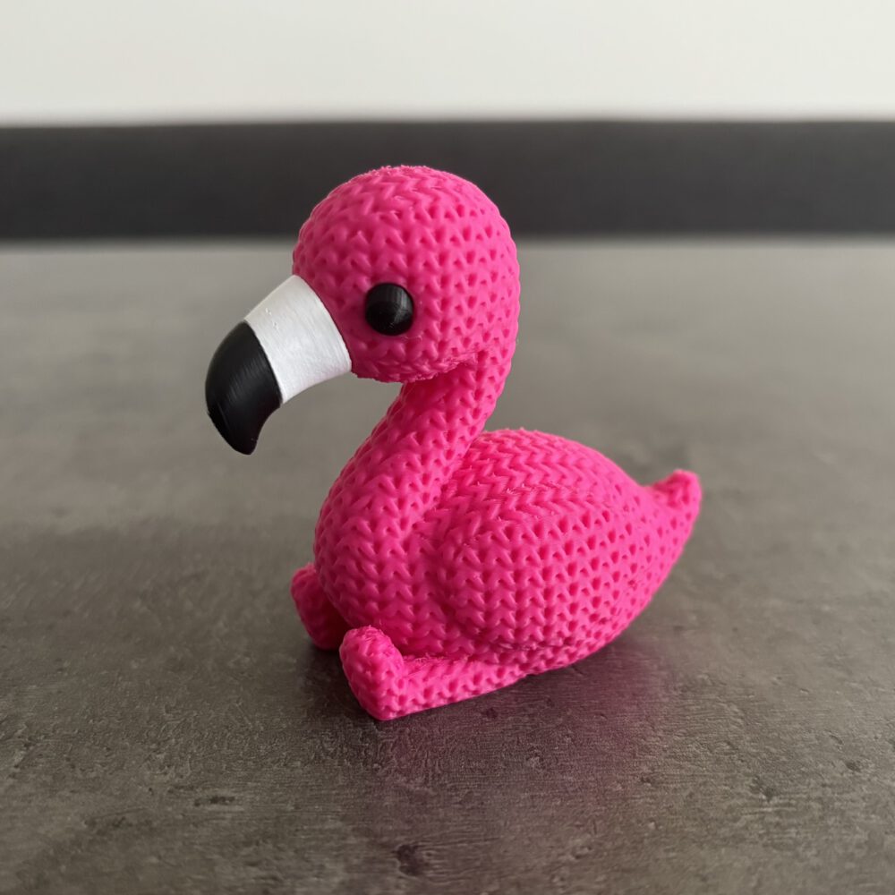 Flamingo im Strickmuster
